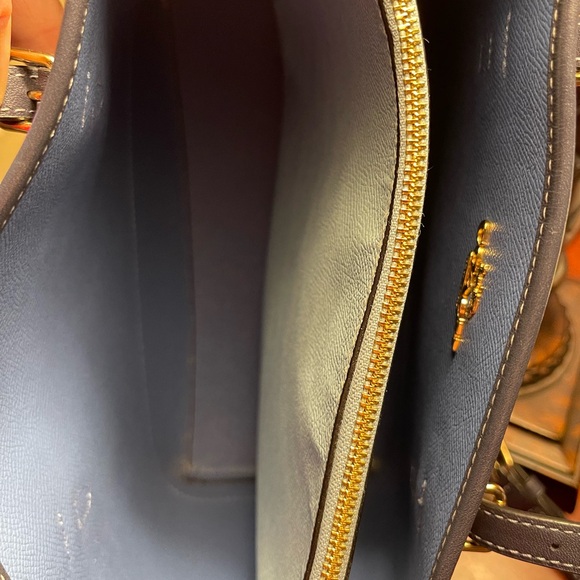 Coach - Mollie Blue and Yellow Striped Tote Bag - EUC - Picture 6 of 9